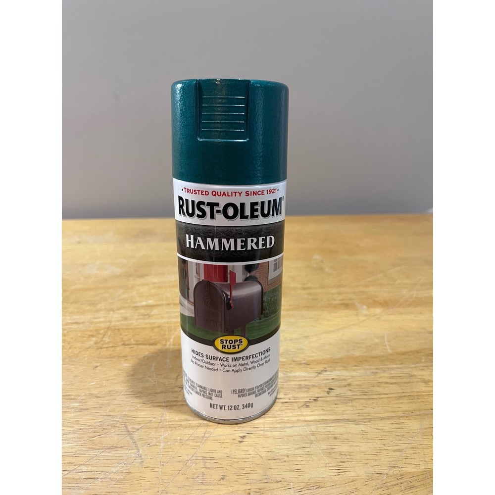 Rust-Oleum Hammered Deep Green Spray‎ Paint 12oz Textured Finish 7211830 NEW